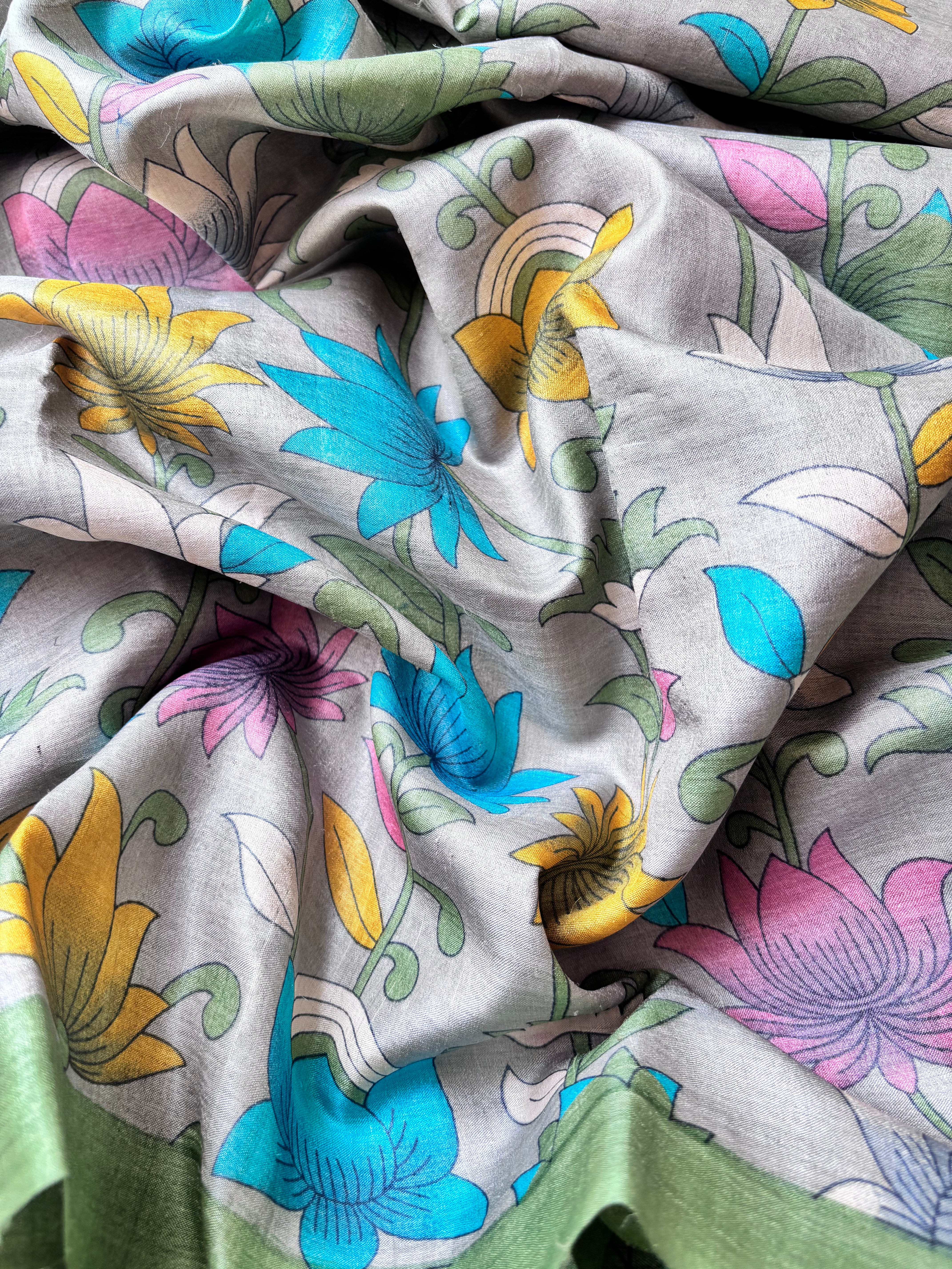 Gray Tussar Saree